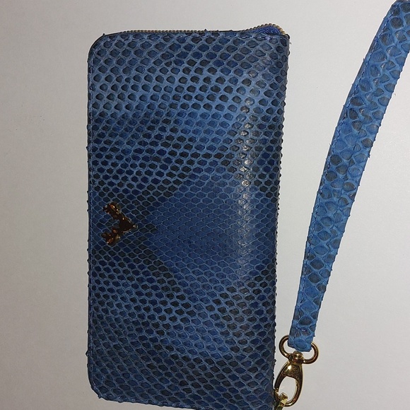 Taxidermy Handbags - Taxidermy Blue Python Maggie Classic Wallet